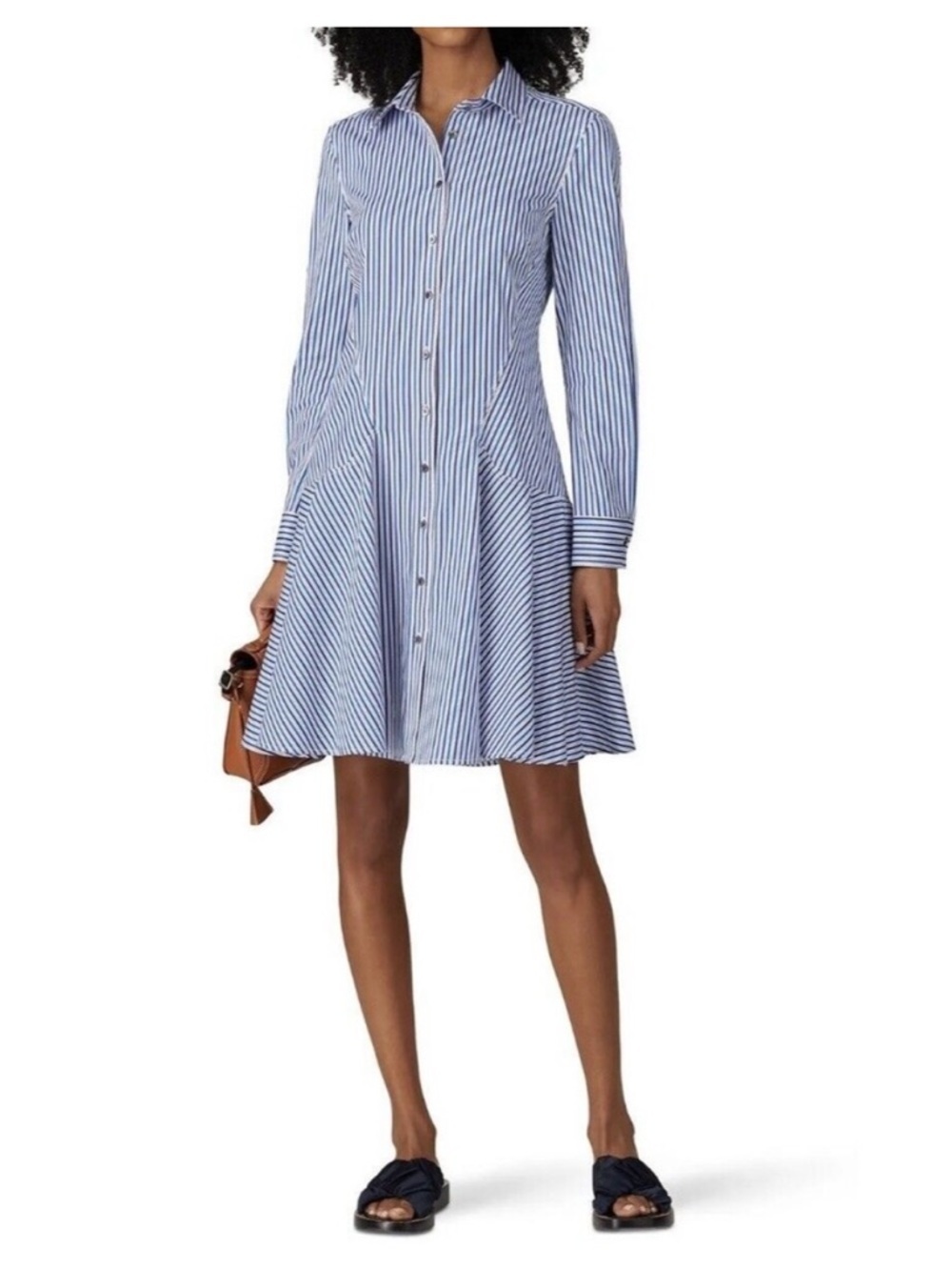 Derek Lam Collective Women’s Blue Stripe Shirt Dress Size 36 EU/Small US EUC